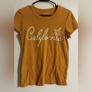 Marine Layer Gold/Yellow California T-Shirt Size Small